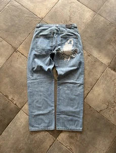 VTG Rocawear Baggy Embroidered Jeans Scorpion Mens 36x32 Skate Y2K Grunge - Picture 1 of 11