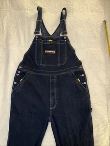 VTG Ralph Lauren CHAPS Denim Overalls Small XL Mens Bib Jeans Workwear Polo - Picture 1 of 9
