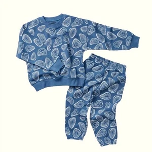 Lewis Kids 8Y Organic Cotton Sweatsuit Set Minimalist Back To School Cozy Fall - Picture 1 of 9