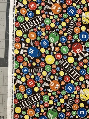 M&M’s Candy Cotton Fabric 1/2 Yard (18 By 44”) NEW - Image 1 of 2