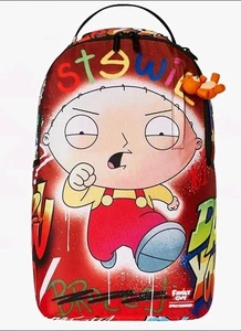 Zaino Sprayground Familly Guy Stewie on the Run🔥Nuovo Bookbag Grande Borsa Scuola - Foto 1 di 16
