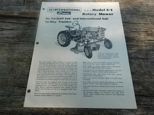 Original International Danco C-1 Rotary Mower Farmall Cub Tractor Brochure Sheet - Picture 1 of 2