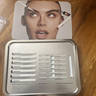 Morphe 7/10/2025 Collection Of Contour Sticks & Brow Pencils (13pieces) In Box - Image 1 of 4