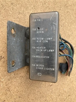72-80 Chevy LUV Pickup Fuse Block w/Plastic Cover, OEM. - Image 1 of 4