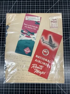 1944 Braniff Airways Air Express Eisenbahn National Airlines Broschüre Broschüre Lot - Bild 1 von 22