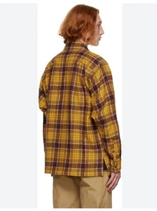 RED HEAD Men's Flannel Shirt Yellow/Brown Plaid Flannel Outdoors Size Large - Picture 1 of 11