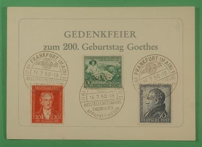 DR WHO 1950 GERMANY FRANKFURT SLOGAN CANCEL POSTCARD SEMI POST R12024 - Image 1 of 2