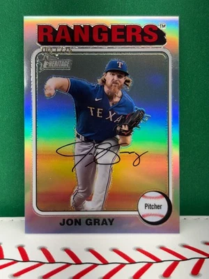 2024 Topps Heritage HN Chrome Silver Refractors #66 Jon Gray  104/225 - Image 1 of 2