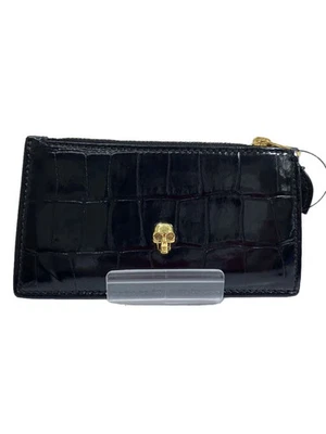 Эмалированный футляр для монет Alexander McQueen, черный, мужской, 632037 - Изображение 1 из 4