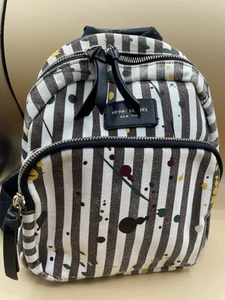 Henri Bendel Splatter Paint Mini Backpack Purse Canvas - Picture 1 of 20