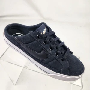 Nike Court Legacy Mule Black Canvas White Shoes DB3970-001 Womens Size 6 - Picture 1 of 10