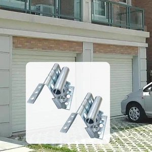 2 Pieces Top Bracket Adjustable Hinge Accessories Galvanized for Garage Door - Picture 1 of 7
