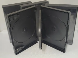 Estuche de almacenamiento para medios DVD/CD 4 discos extra gruesos NEGRO 22 mm (con clips) - Imagen 1 de 3