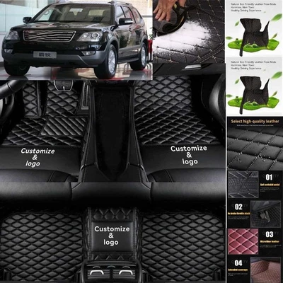 For Kia Borrego Car Floor Mats Waterproof Auto Custom Liner Carpets PU Leather - Image 1 of 4