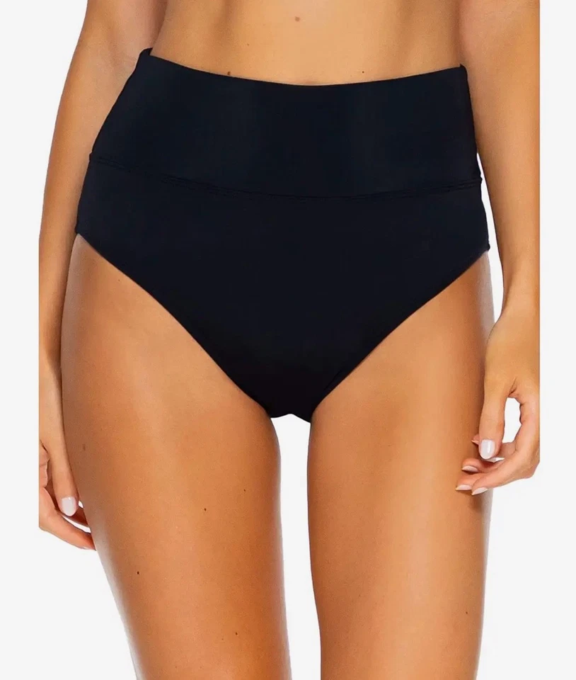 Biquíni Sunsets PRETO Hannah cintura alta parte inferior de banho ~NOVO COM ETIQUETAS~ EUA GG - Imagem 1 de 1