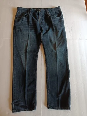 JEANS DECREE PARA HOMBRE AJUSTADOS PIERNA CÓNICA BOTÓN MOSCA TALLA 36x30 Foto 1 de 4