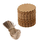 100 Craft Paper Wedding Cards with Jute Twine for Gifts & Decorations-