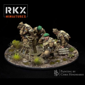 Bolt Action: Canadian Commando 3 in mortar team, Operation Plunder (28mm Scale) - Picture 1 of 4