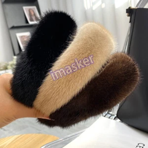 Women's Luxury100% Mink Fur Headband High Quality Real Fur Hair Band Hair Hoop - Picture 1 of 19