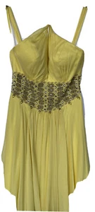 Lauren Cole gelbes Seidenkleid Größe 8 - Bild 1 von 8