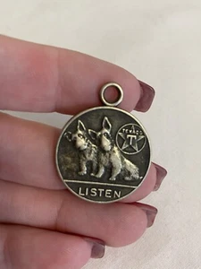 Vintage Texaco 1930’s Scottish Terrier Key Fob/Pendant LISTEN - Picture 1 of 4
