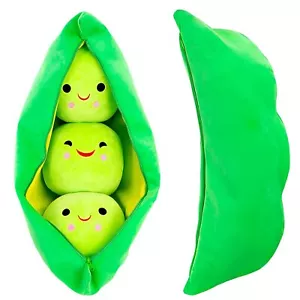 Giant Peas in A Pod Plush Toy Pea Pod Pillow Cute Pea Stuffed Toys Plant Doll... - Picture 1 of 9