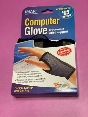 Guante de computadora IMAK - Soporte de muñeca ergonómico con cuentas ergo - Nuevo, sellado Foto 1 de 2