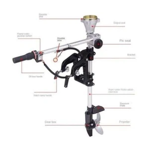 Gear Ratio 3:2 Outboard Motor Propeller Gasoline Lawn Mower Modified Bracket / - Picture 1 of 6