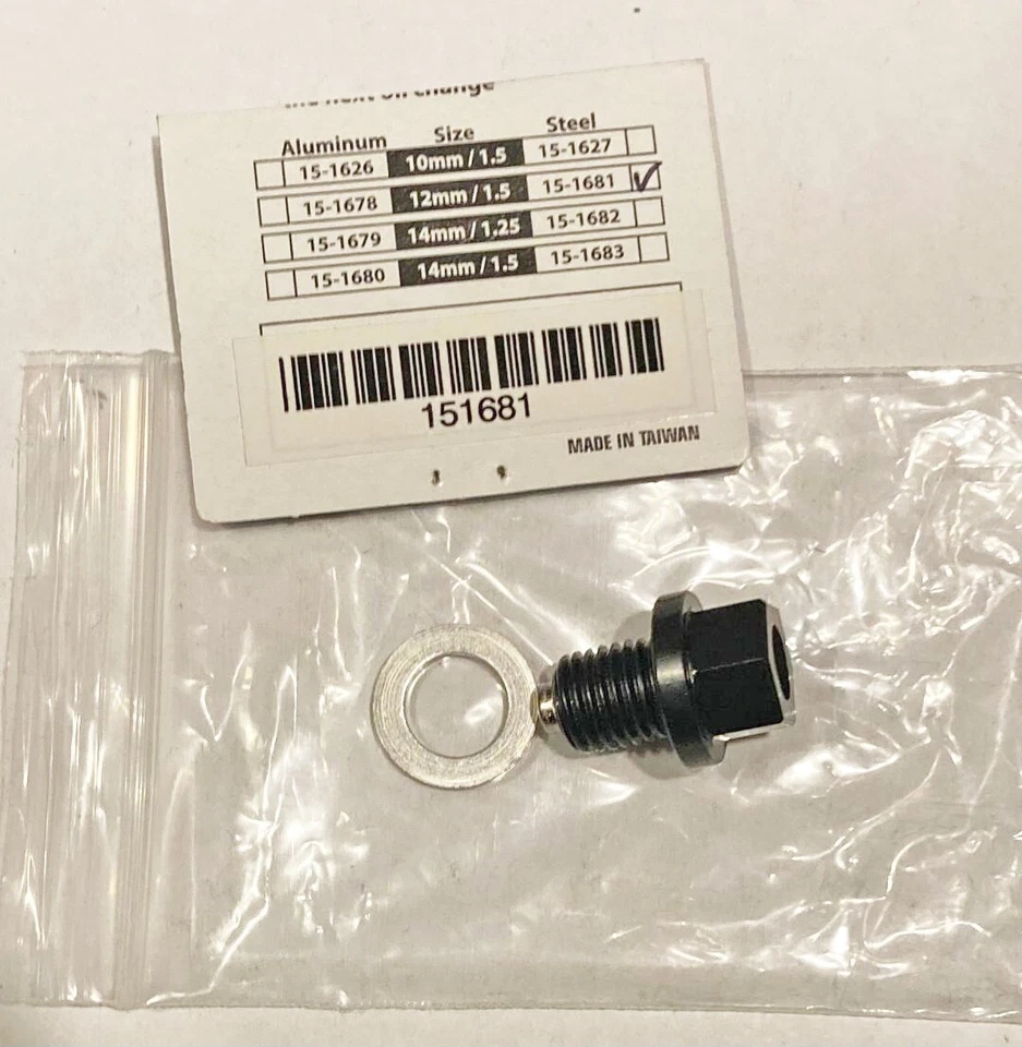 Tapón de drenaje magnético Tucker Rocky Bikemaster 12x1,50 rosca para Yamaha y Honda Foto 1 de 1