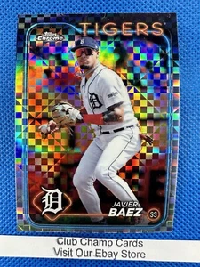 2024 #109 Javier Baez Topps Chrome Baseball X-Fractor Tigers - Foto 1 di 2
