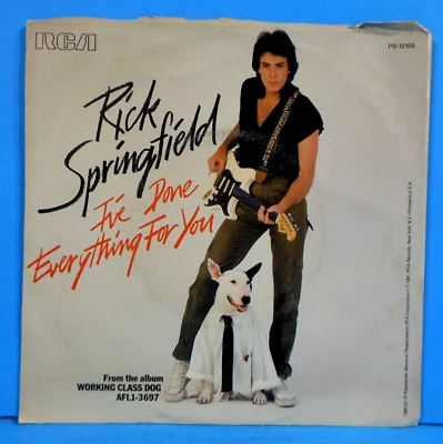 RICK SPRINGFIELD I'VE DONE EVERYTHING FOR YOU 7" 1981 GREAT CONDITION VG++/VG+!A - Image 1 of 4