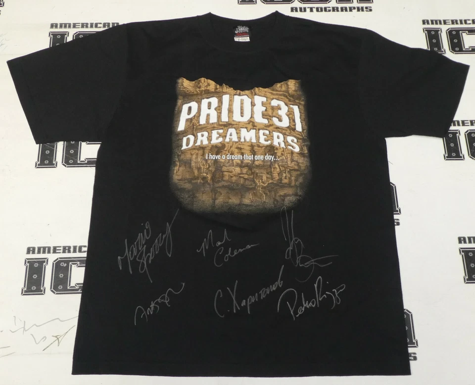 Antonio Rodrigo Nogueira Sergei Kharitonov Josh Barnett +3 Signed Pride 31 Shirt - Image 1 of 4