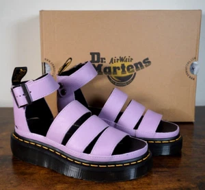 Dr Martens Clarissa II Quad Women Lilac Purple Leather Platform Sandals US 5 - Picture 1 of 7