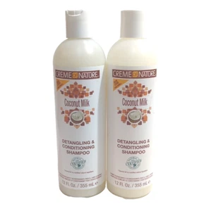 (2) Champú desenredante y acondicionador de leche de coco Creme of Nature 12 fl. oz - Imagen 1 de 2