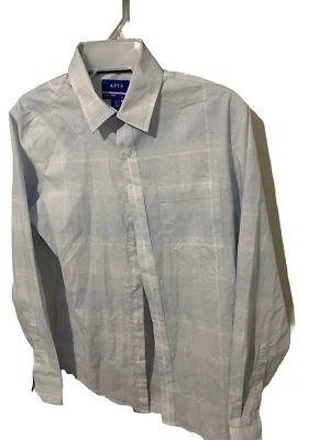 Dress Casual Shirt Button Down Brand apt 9 Size S Small Tuck In Shirt Long Tail - Image 1 of 3