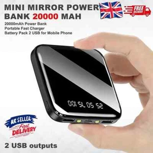 20000mAh Power Bank Portable Fast charger Battery Pack 2 USB For Mobile Phone - Picture 1 of 11