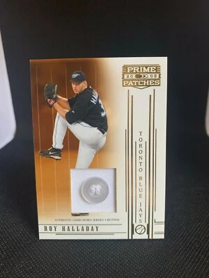 2005 Donruss Prime Patches ROY HALLADAY Button Patch #'d 3/4 Blue Jays MINT SSP - Image 1 of 2