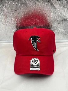 Atlanta Falcons NFL '47 Brand Throwback Red Clean Up Adjustable Hat - Picture 1 of 5