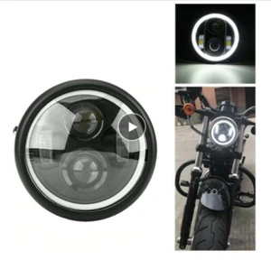 + "CAFE RACER SCRAMBLER 15CM 6.5" BOBBER CUSTOM MOTORCYCLE LED HEADLIGHT" - Picture 1 of 6