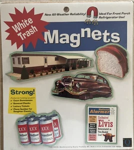 Weiße Müllmagnete 5er Set lustige Magnete - Bild 1 von 4