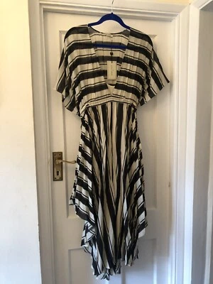 New By Malene Birger Multi Coloured Floral 100% Silk Midi Summer Dress,40/14 - Image 1 of 4