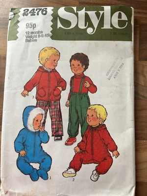 Style 2476 babies coats etc sewing Pattern Complete Age 12 Months - Image 1 of 2