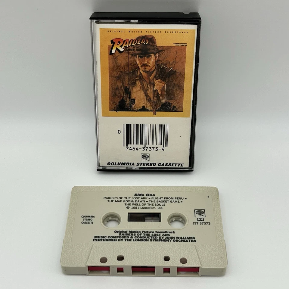 Raiders of the Lost Ark Soundtrack (Cassette Tape 1981, Indiana Jones) JST 37373 - Image 1 of 4