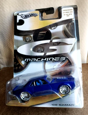 Camaro Chevrolet Blue G Machines 2006 Hot Wheel '68 escala 1:50 pilotos reales J2718 Foto 1 de 4