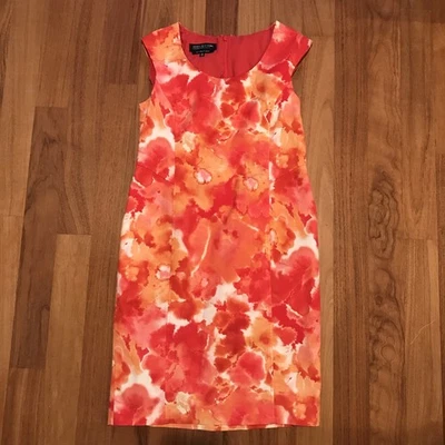 Jones New York Collection Floral Dress Lined Stretch Sleeveless Size 8P - Image 1 of 4