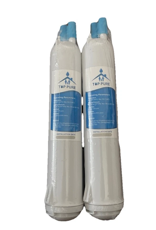 Top Pure Refrigerator Water / Ice Maker Replacement Filters. 2 Each. Brand New - Image 1 of 2