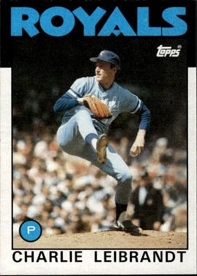 1986 Topps #77 Charlie Leibrandt Kansas City Royals - Image 1 of 2