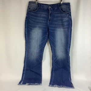 Pantalones de mezclilla KanCan Maurices dobladillo deshilachado talla 22 165735 - Imagen 1 de 8