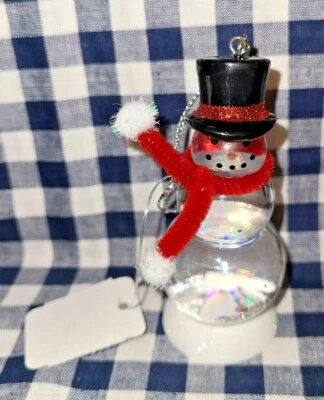 NEW Snowman Glitter Snowglobe 3-Wick Candle Topper Bath & Body Works - Image 1 of 2