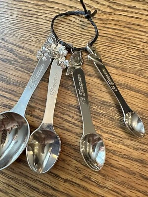 The Pioneer Woman Cowboy Rustic Metal Figural Butterfly Flower 4Measuring Spoons - Image 1 of 4